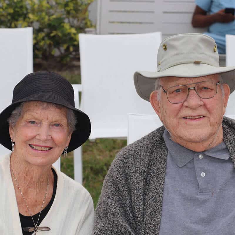 Resident couple at community event